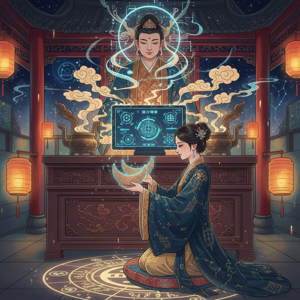道教問神 - 擲筊