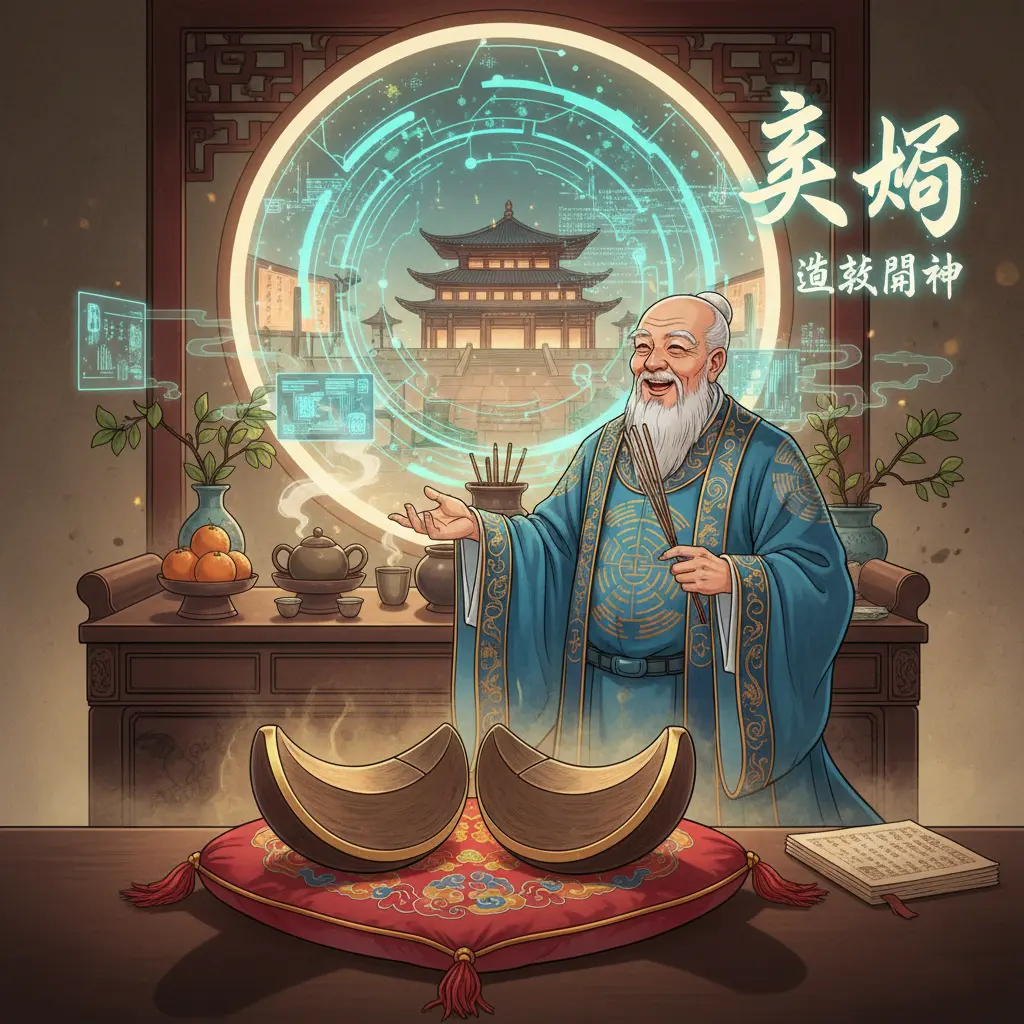 道教問神 - 笑筊