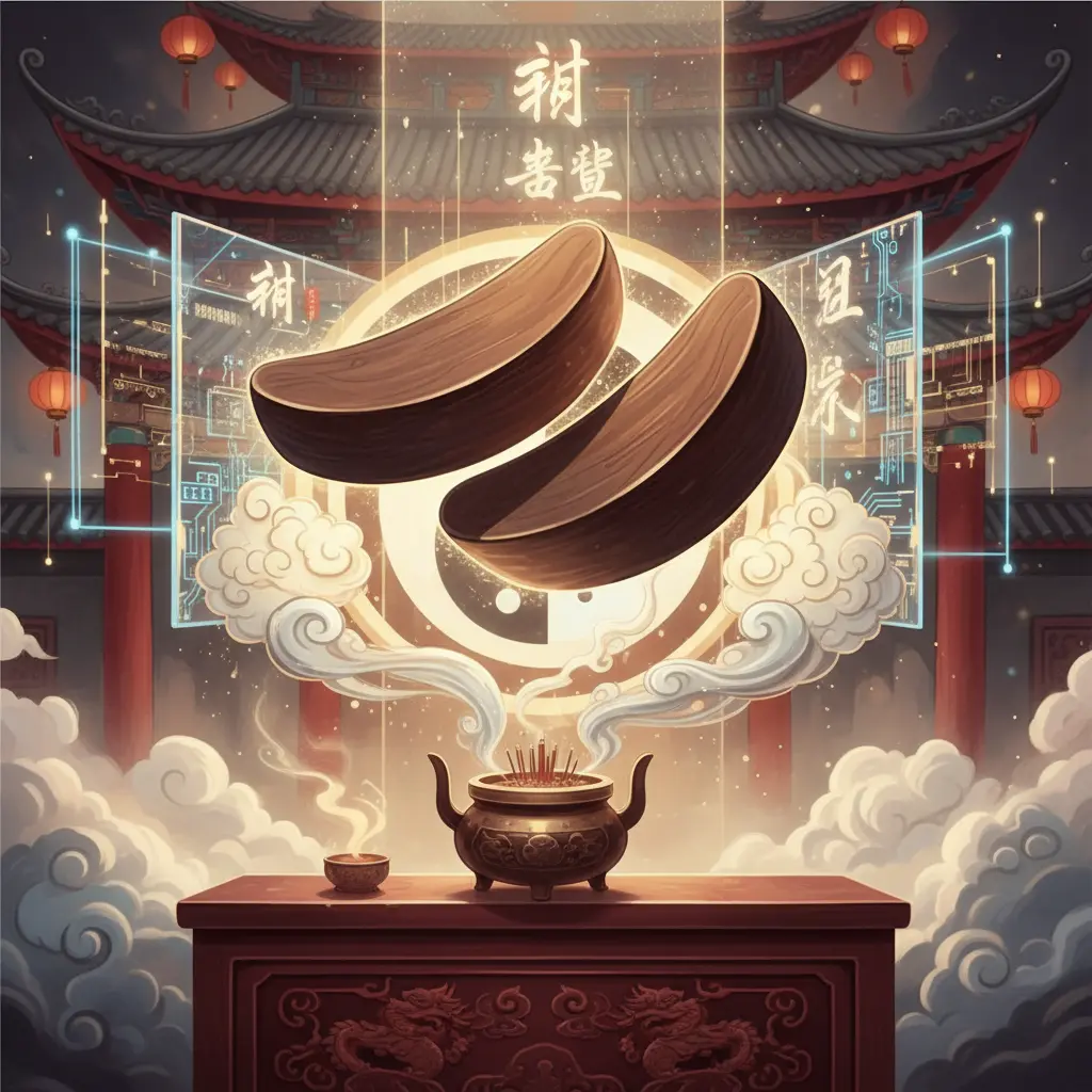 道教問神 - 聖筊